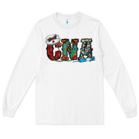 White cna Long Sleeve Tee - CowhideDigitalArt