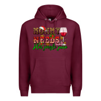 Burgundy mommy needs her jingle juice Premium Hoodie - AdoDesignShop