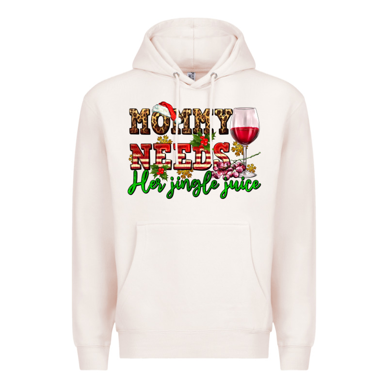 Mommy Needs Her Jingle Juice Premium Hoodie by AdoDesignShop | Teevron