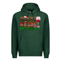Sports Green mommy needs her jingle juice Premium Hoodie - AdoDesignShop