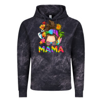 Cloud Black messy bun mama summer Vintage Hoodie - RanaPortraitStore