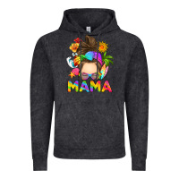 Vintage Black messy bun mama summer Vintage Hoodie - RanaPortraitStore