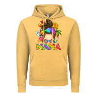 Vintage Mustard messy bun mama summer Vintage Hoodie - RanaPortraitStore
