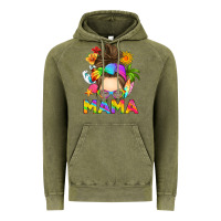Vintage Olive messy bun mama summer Vintage Hoodie - RanaPortraitStore