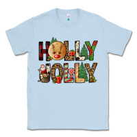 Dusty Blue holly jolly Classic Tee - FaDigitalArtStudio