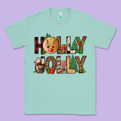 Holly Jolly Classic Tee Designed By Fadigitalartstudio