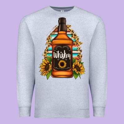 Whiskey Bottle Premium Sweatshirt Designed By Jasminsmagicworld