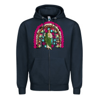 Navy san judas rainbow Zipper Hoodie - JahusDesignShop