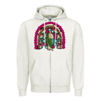 Oatmeal Heather san judas rainbow Zipper Hoodie - JahusDesignShop