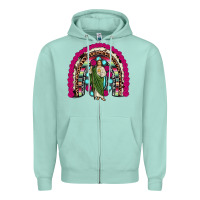 Seafoam san judas rainbow Zipper Hoodie - JahusDesignShop