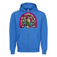 True Royal san judas rainbow Zipper Hoodie - JahusDesignShop