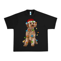 Black cockapoo with christmas lights Urban Heavy Tee - RanaPortraitStore