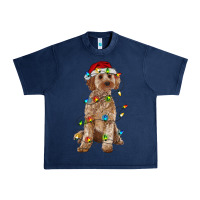 Navy cockapoo with christmas lights Urban Heavy Tee - RanaPortraitStore
