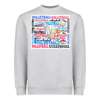 Heather Grey volleyball Heavyweight Sweatshirt - Zillion Design Studio