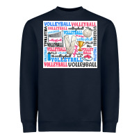 Navy volleyball Heavyweight Sweatshirt - Zillion Design Studio