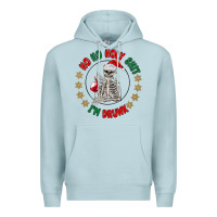 Blue Mist ho ho holly shit skeleton santa Premium Hoodie - MaliasSmallBusiness