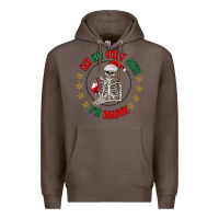 Coffee ho ho holly shit skeleton santa Premium Hoodie - MaliasSmallBusiness