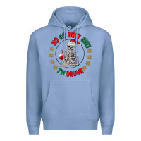 Colony Blue ho ho holly shit skeleton santa Premium Hoodie - MaliasSmallBusiness