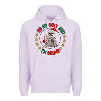 Lilac ho ho holly shit skeleton santa Premium Hoodie - MaliasSmallBusiness