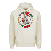 Oatmeal Heather ho ho holly shit skeleton santa Premium Hoodie - MaliasSmallBusiness