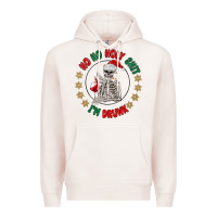 Pale Pink ho ho holly shit skeleton santa Premium Hoodie - MaliasSmallBusiness