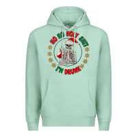 Seafoam ho ho holly shit skeleton santa Premium Hoodie - MaliasSmallBusiness