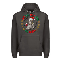 Smoke ho ho holly shit skeleton santa Premium Hoodie - MaliasSmallBusiness