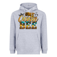 Heather Grey queen bee Heavyweight Hoodie - LillyAllenDesigns