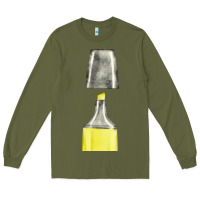 Army Green yellow highlighter pen fa element Long Sleeve Tee - FaDigitalArtStudio