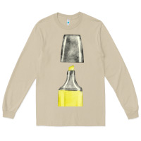 Mushroom yellow highlighter pen fa element Long Sleeve Tee - FaDigitalArtStudio