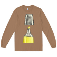Toasted Coconut yellow highlighter pen fa element Long Sleeve Tee - FaDigitalArtStudio