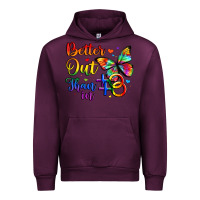 Mauve Wine better out than in Urban Hoodie - Artiststas