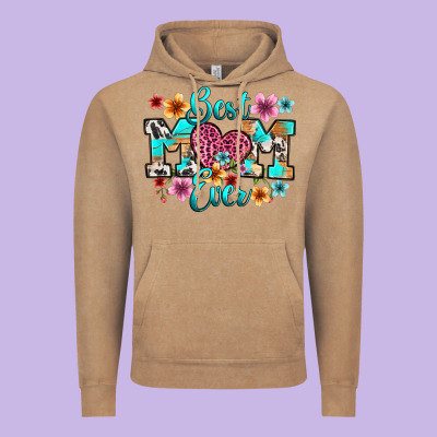 Best Mom Ever Vintage Hoodie Designed By Ranaportraitstore