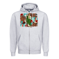 Heather Grey san judas leopard cowhide background Zipper Hoodie - JahusDesignShop