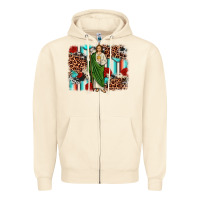 Sandshell san judas leopard cowhide background Zipper Hoodie - JahusDesignShop