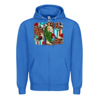True Royal san judas leopard cowhide background Zipper Hoodie - JahusDesignShop