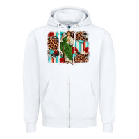 White san judas leopard cowhide background Zipper Hoodie - JahusDesignShop