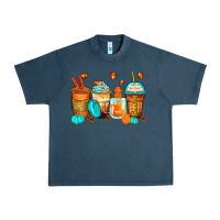 Midnight Navy thankful coffee cups Urban Heavy Tee - Zillion Design Studio