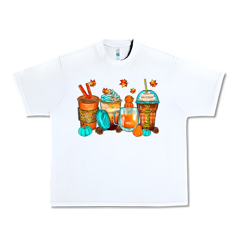 Thankful Coffee Cups Urban Heavy Tee by Zillion Design Studio | Teevron