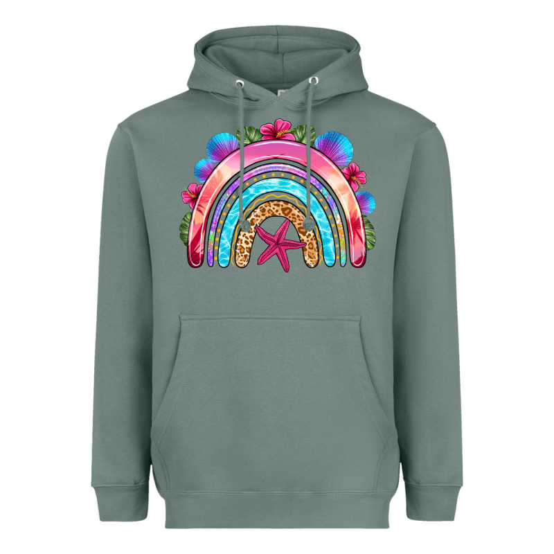 Summer Rainbow Heavyweight Hoodie by NancyCooperArtShop | Teevron