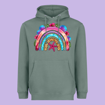 Summer Rainbow Heavyweight Hoodie Designed By Nancycooperartshop