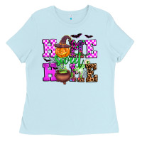 Baby Blue halloween home sweet home Ladies Tee - AdoDesignShop