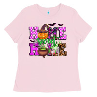 Bubblegum Pink halloween home sweet home Ladies Tee - AdoDesignShop