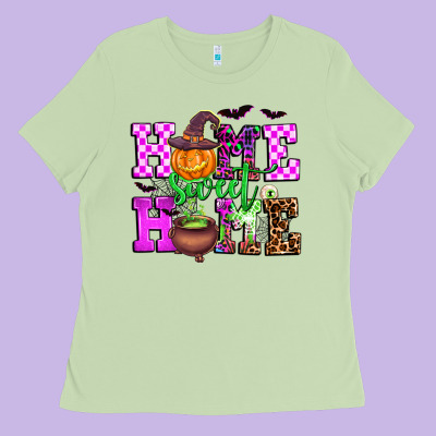 Halloween Home Sweet Home Ladies Tee Designed By Adodesignshop