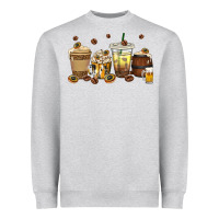 Heather Grey beer coffee cups Heavyweight Sweatshirt - texasbilliewilder