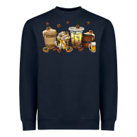 Navy beer coffee cups Heavyweight Sweatshirt - texasbilliewilder