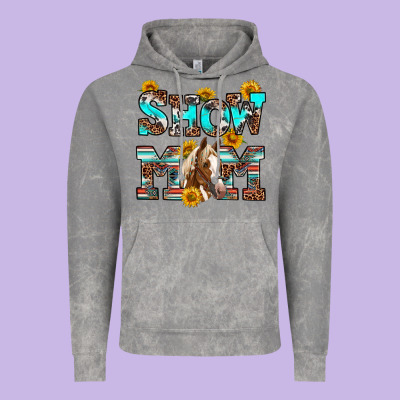 Show Mom Horse Vintage Hoodie Designed By Ranaportraitstore