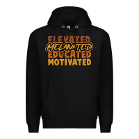 Black elevated melanated educated motivated Premium Hoodie - NancyCooperArtShop