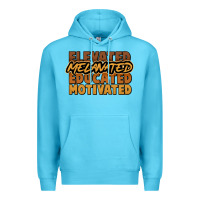Ocean Blue elevated melanated educated motivated Premium Hoodie - NancyCooperArtShop