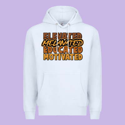 Elevated Melanated Educated Motivated Premium Hoodie Designed By Nancycooperartshop